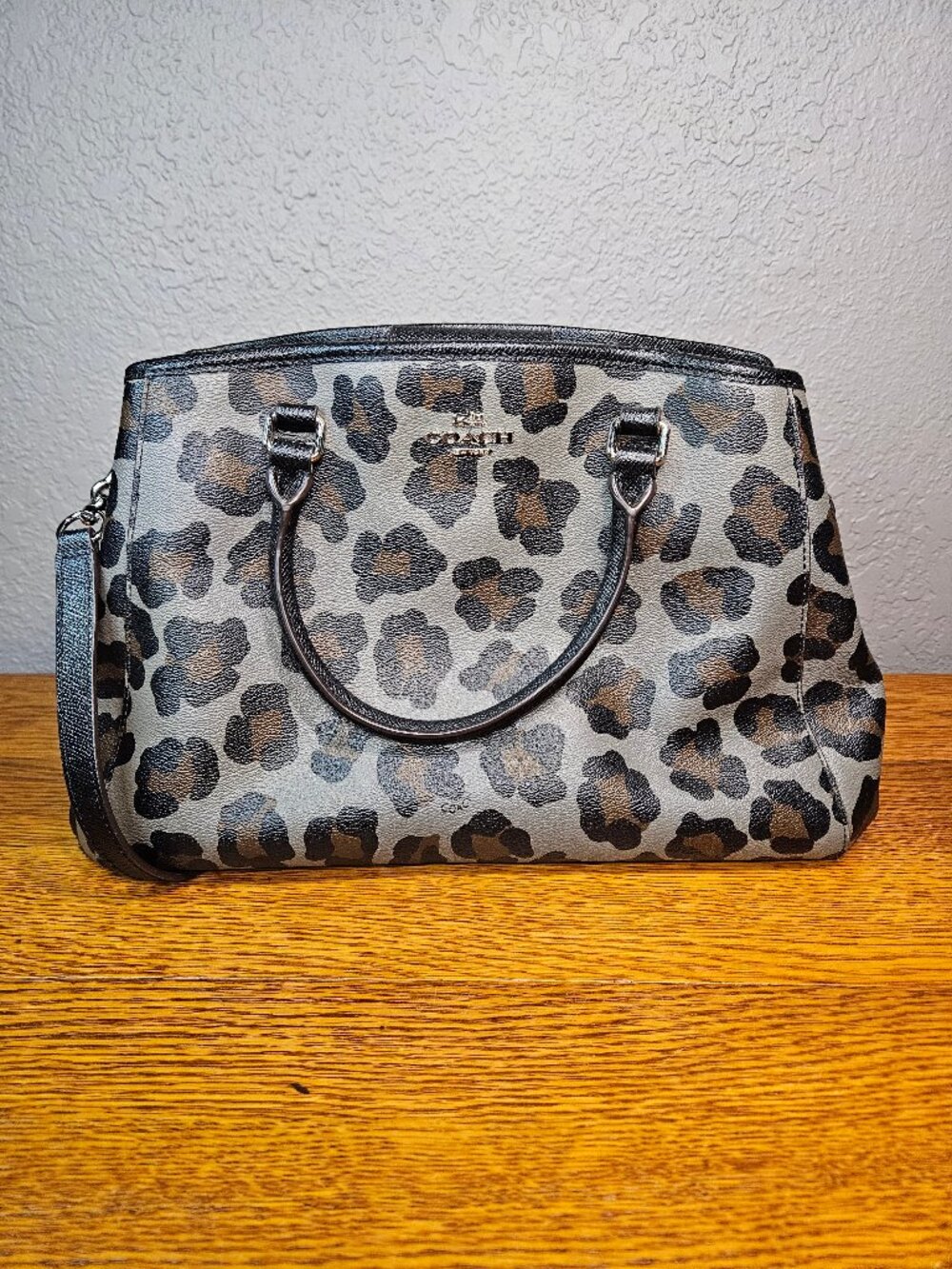 Coach Small Margot Carryall in Ocelot Print
